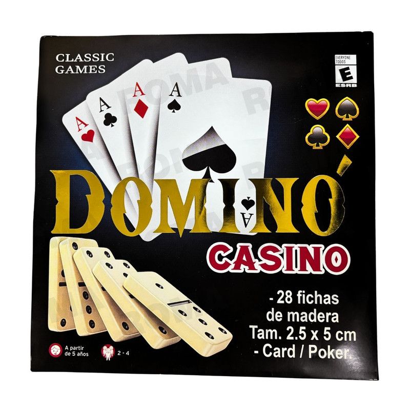 GENERICO - JUEGO DE DOMINÓ Y CASINO - JUEGO DE MESA Y CARTAS