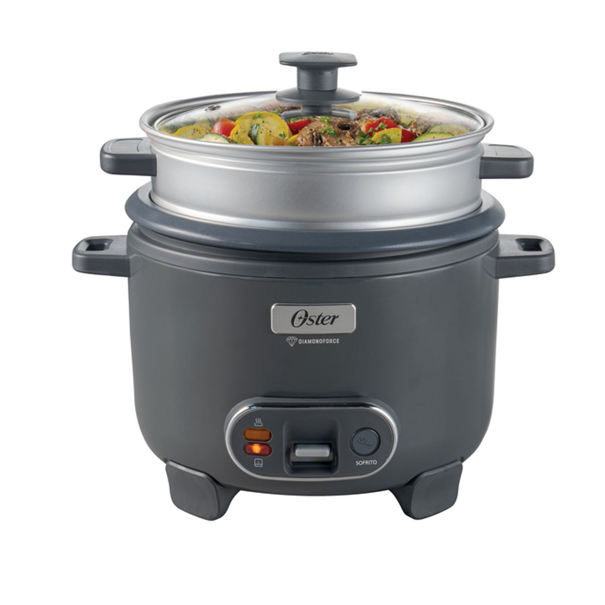 OSTER - Arrocera Oster 10 Tazas Con Recubrimiento Diamondforce Con Función De Sofrito Y Vaporera