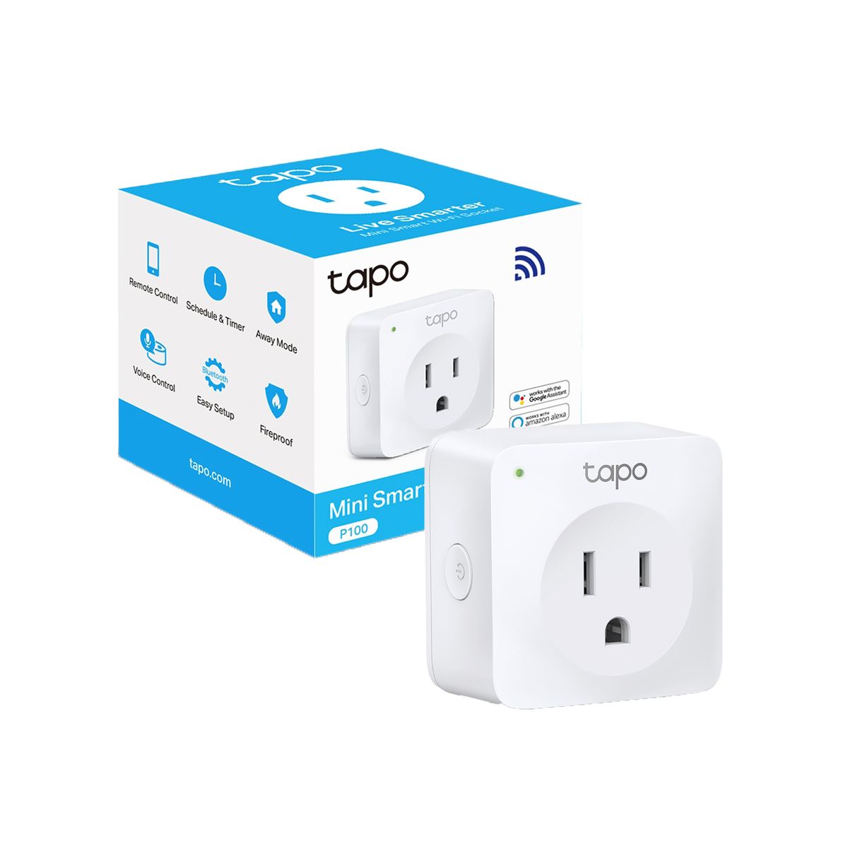TP LINK - Tapo P100 Mini Enchufe Inteligente Wifi Ahorro de energía