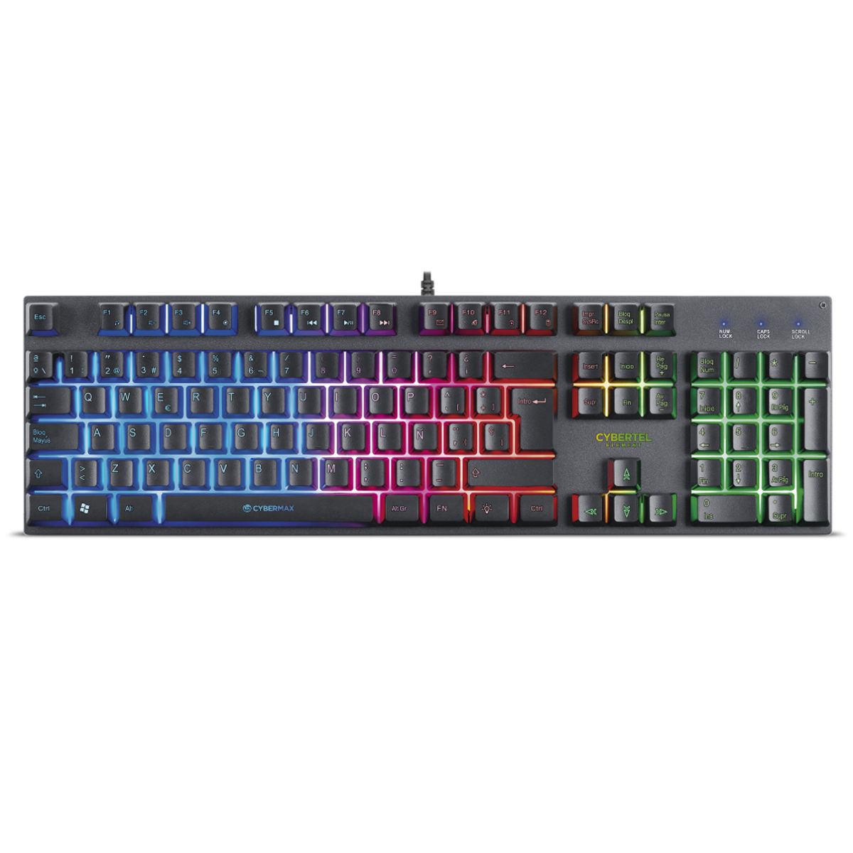 CYBERTEL - Teclado Gamer color negro Cybertel ELEMENT CYB K500