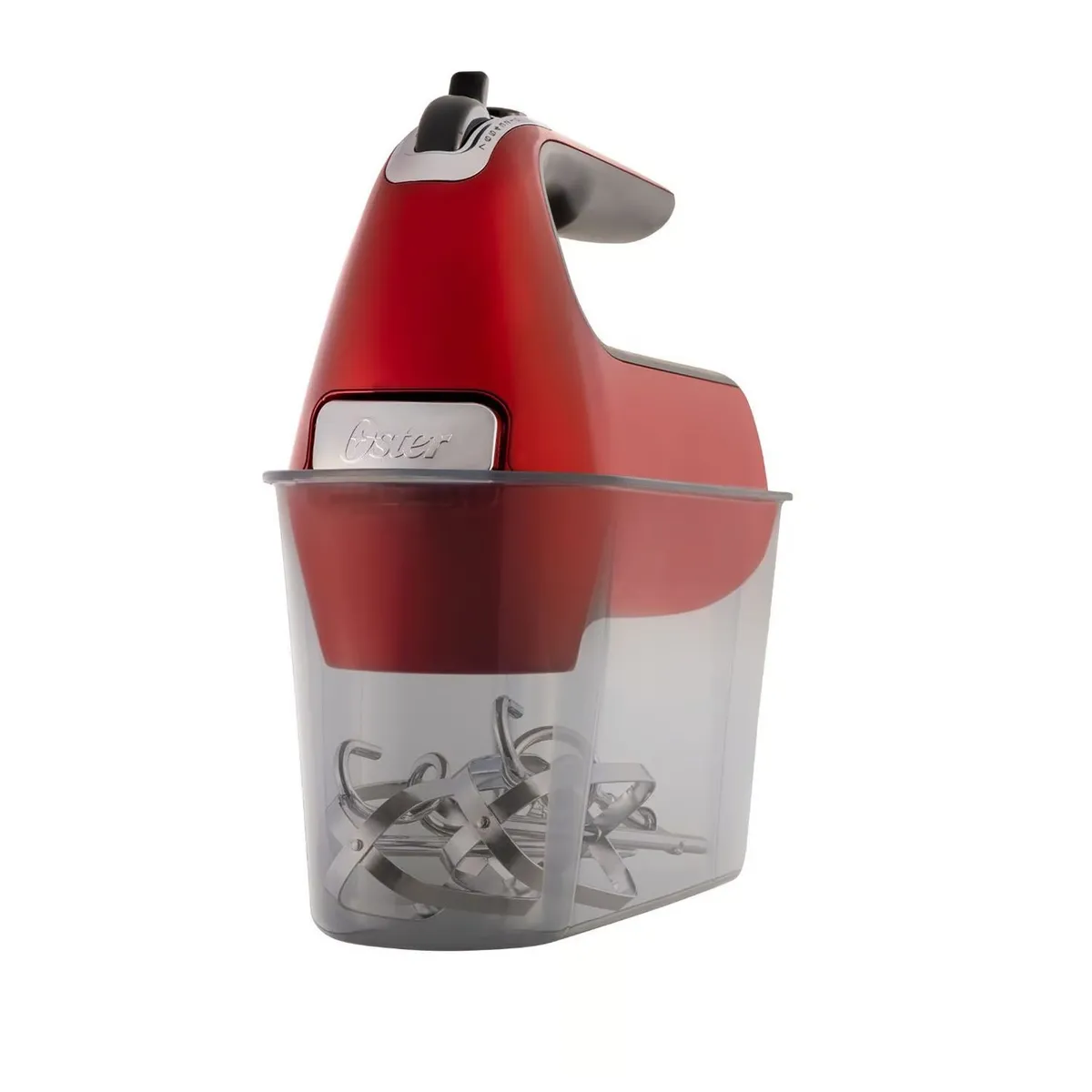 OSTER - Batidora de mano Oster con compartimiento para accesorios FPSTHM360R-053