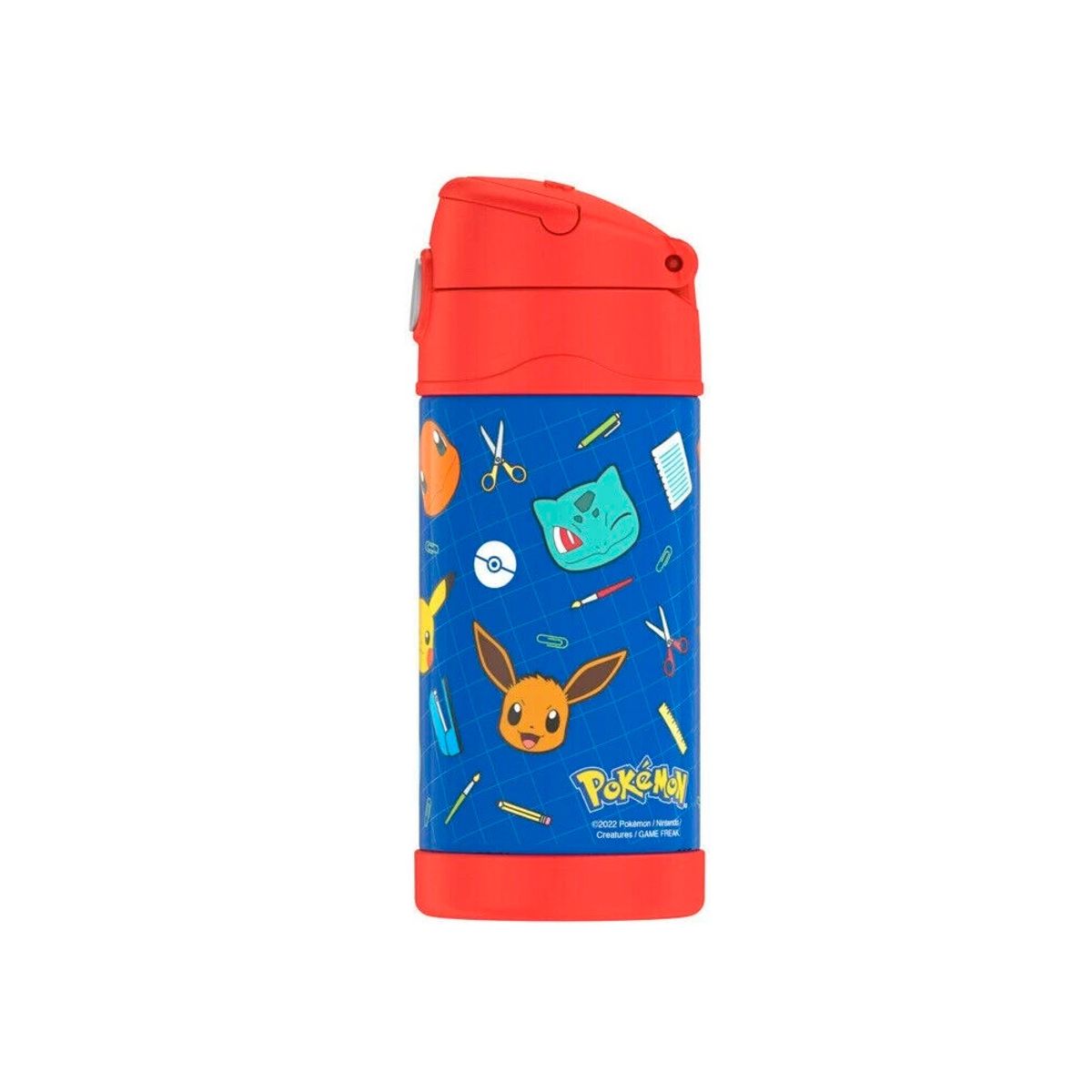 THERMOS - Pokemon Thermos Botella De Acero Red and Blue