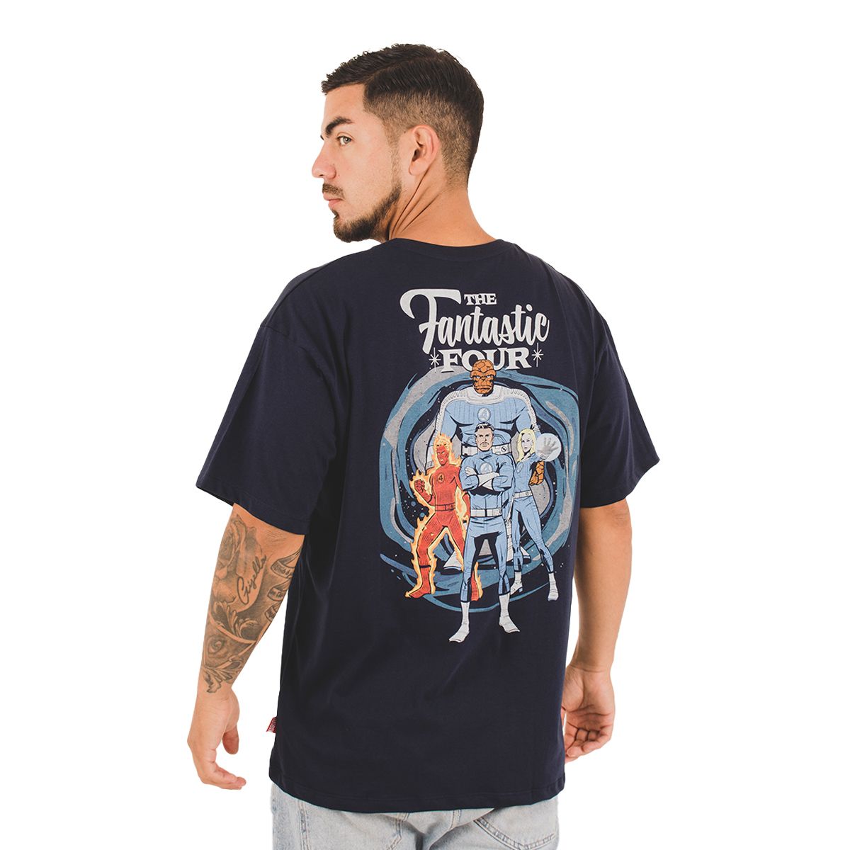 MARVEL - POLO OVERSIZE MC LOS 4 FANTASTICOS HOMBRE