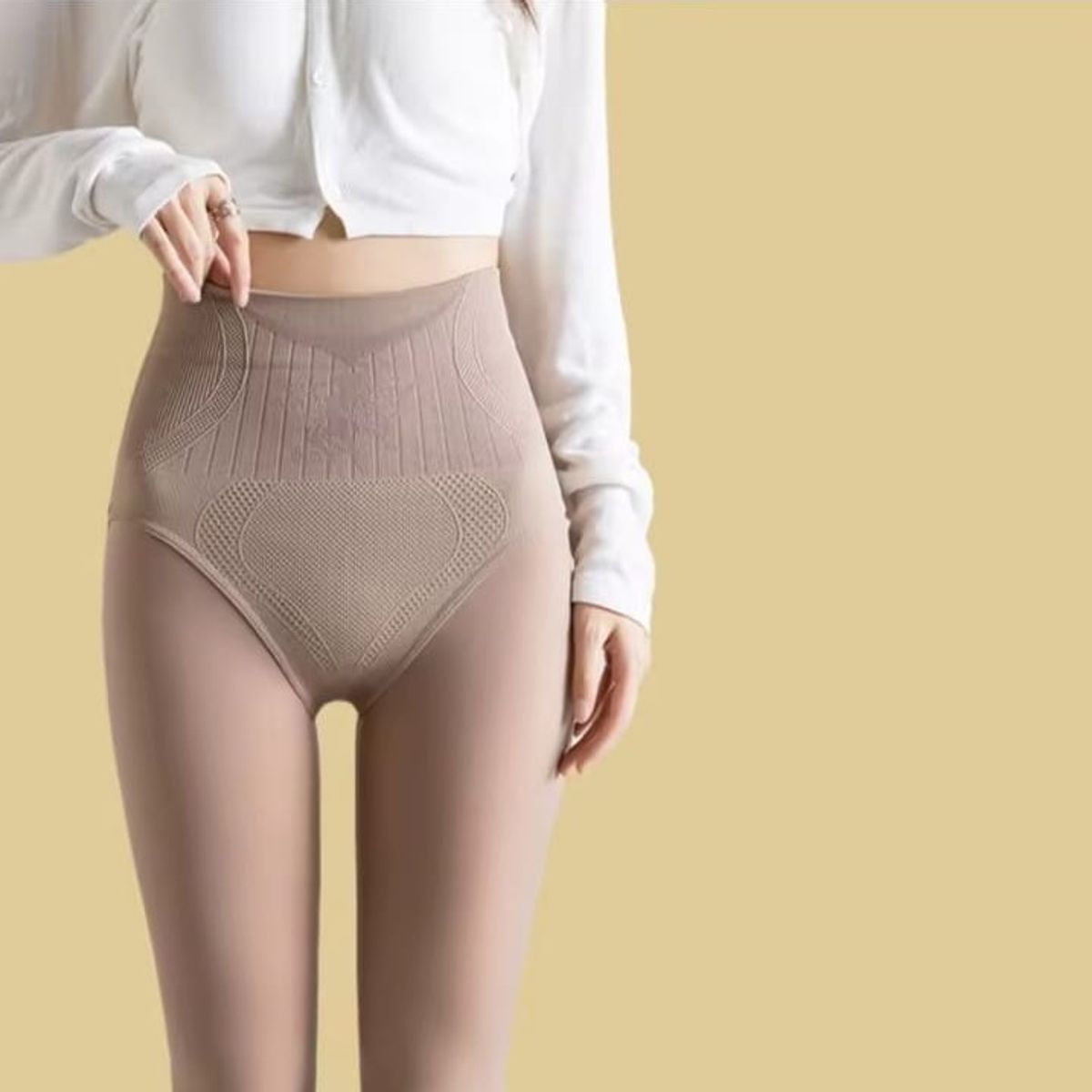 GENERICO - Panty medias Efecto Piel con Faja y Push UP