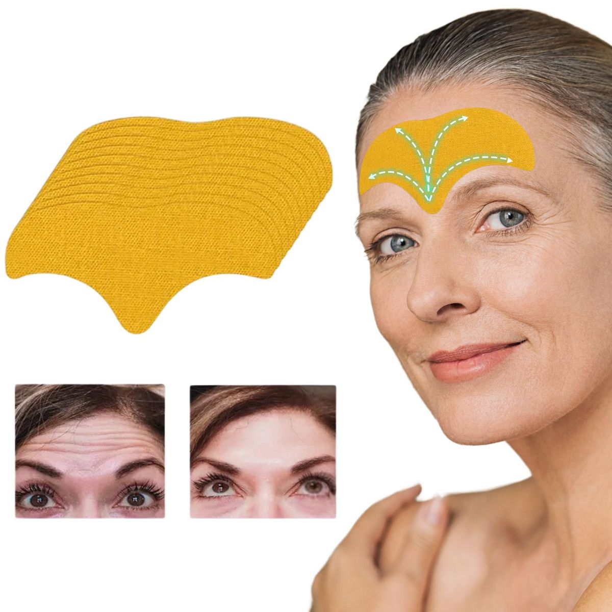 BEAUTIFUL - Parches antiarrugas para la frente 10 Und. Alisa y Tensa la Piel