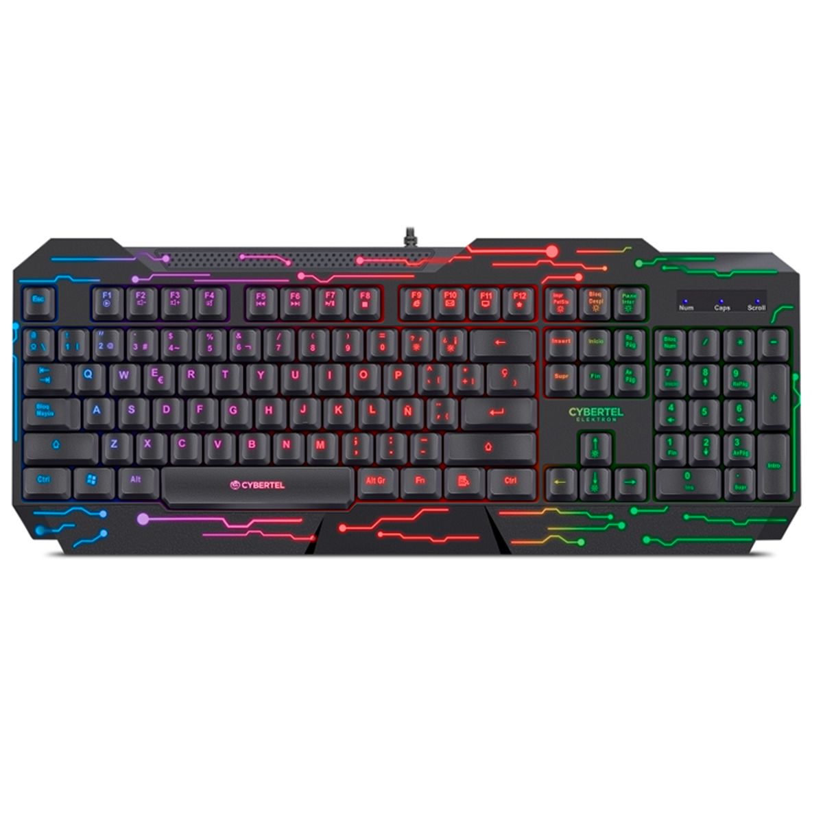 CYBERTEL - Teclado Gamer color negro Cybertel ELEKTRON CYB K508