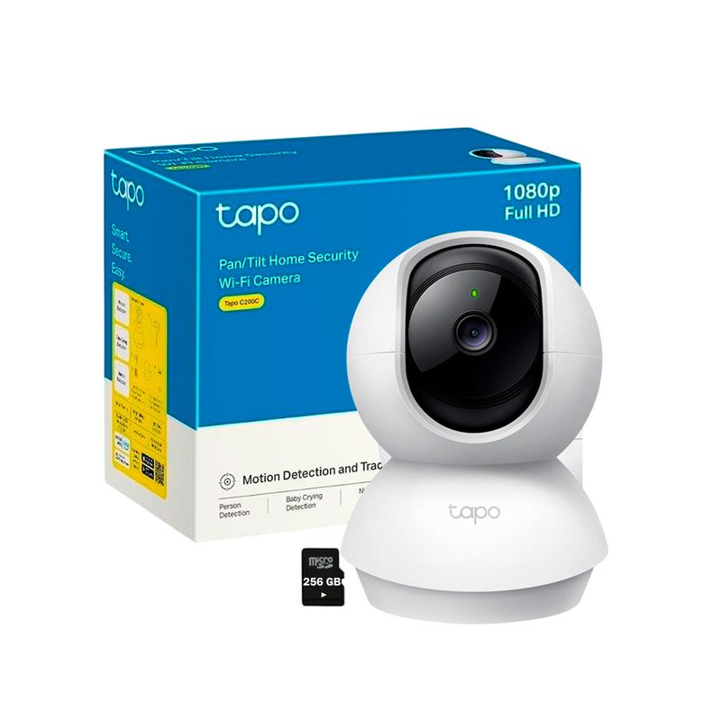 TP LINK - Tapo C200C FHD Cámara Seguridad Audio Bidireccional 360 SD 256GB