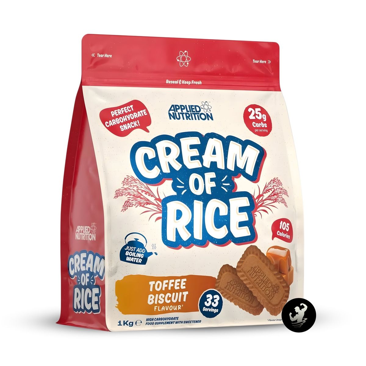 APPLIED NUTRITION - Crema de arroz 1 kg Applied Nutrition - Toffee Biscuit