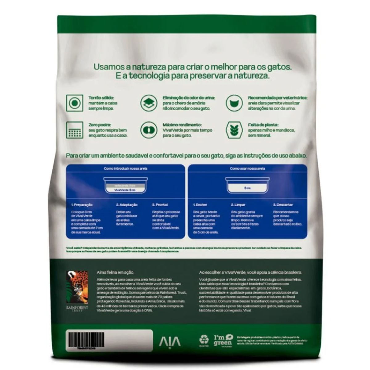 VIVA VERDE - Arena Viva Verde Granos Finos 4kg