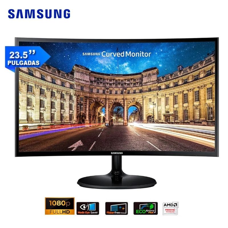 SAMSUNG - Monitor Samsung LC24F390FHLXPE 235 Led Curvo FreeSync