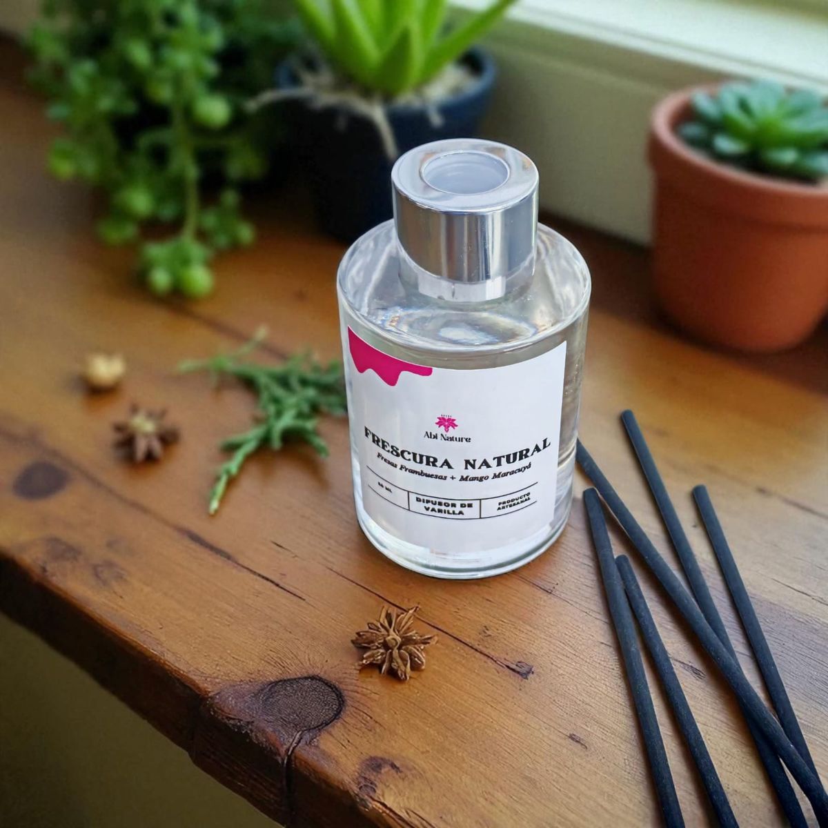 GENERICO - Difusor de Varillas Fragancia Frescura Natural 80 ml