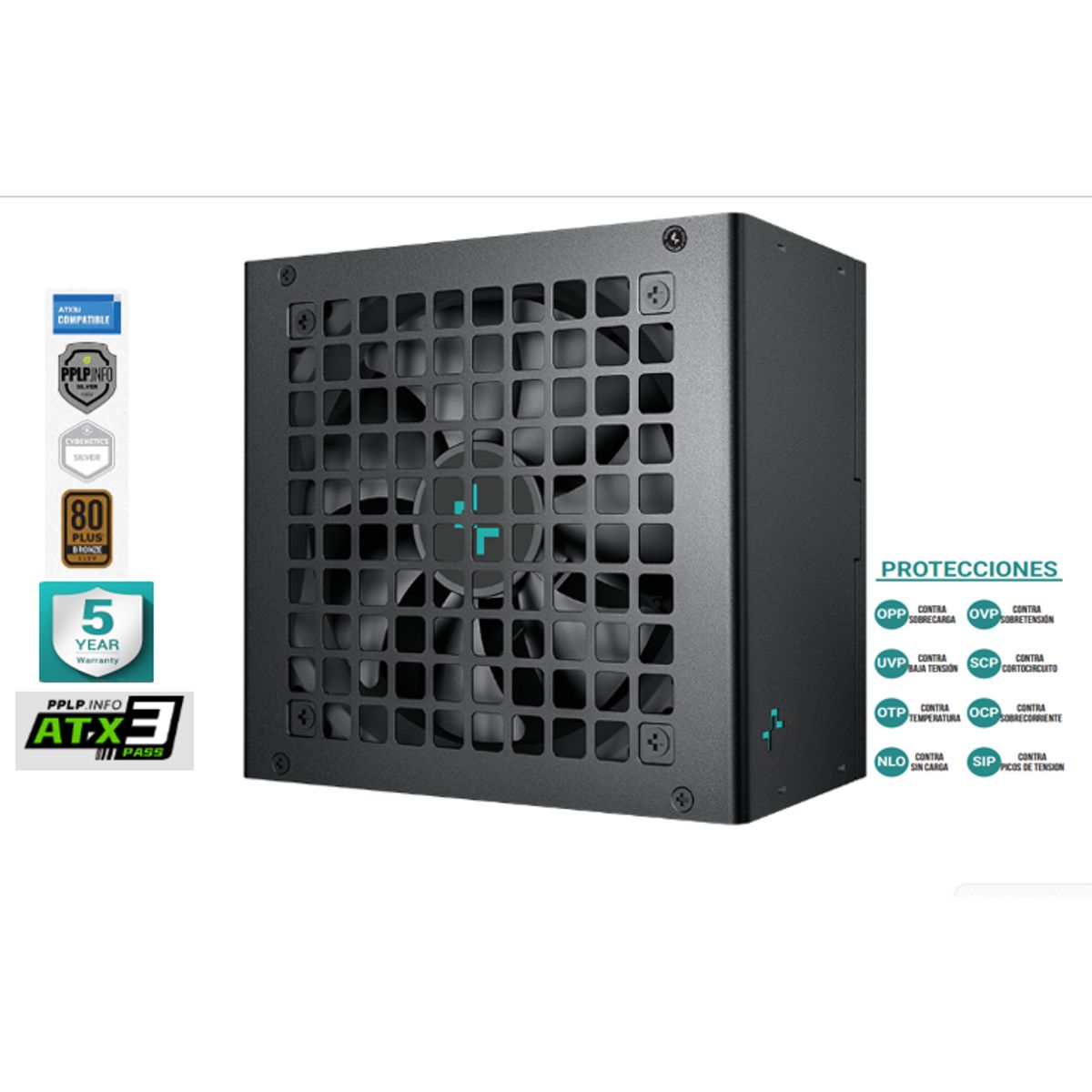 DEEPCOOL - Fuente De Poder PL750D 80 PLUS 750 W DeepCool