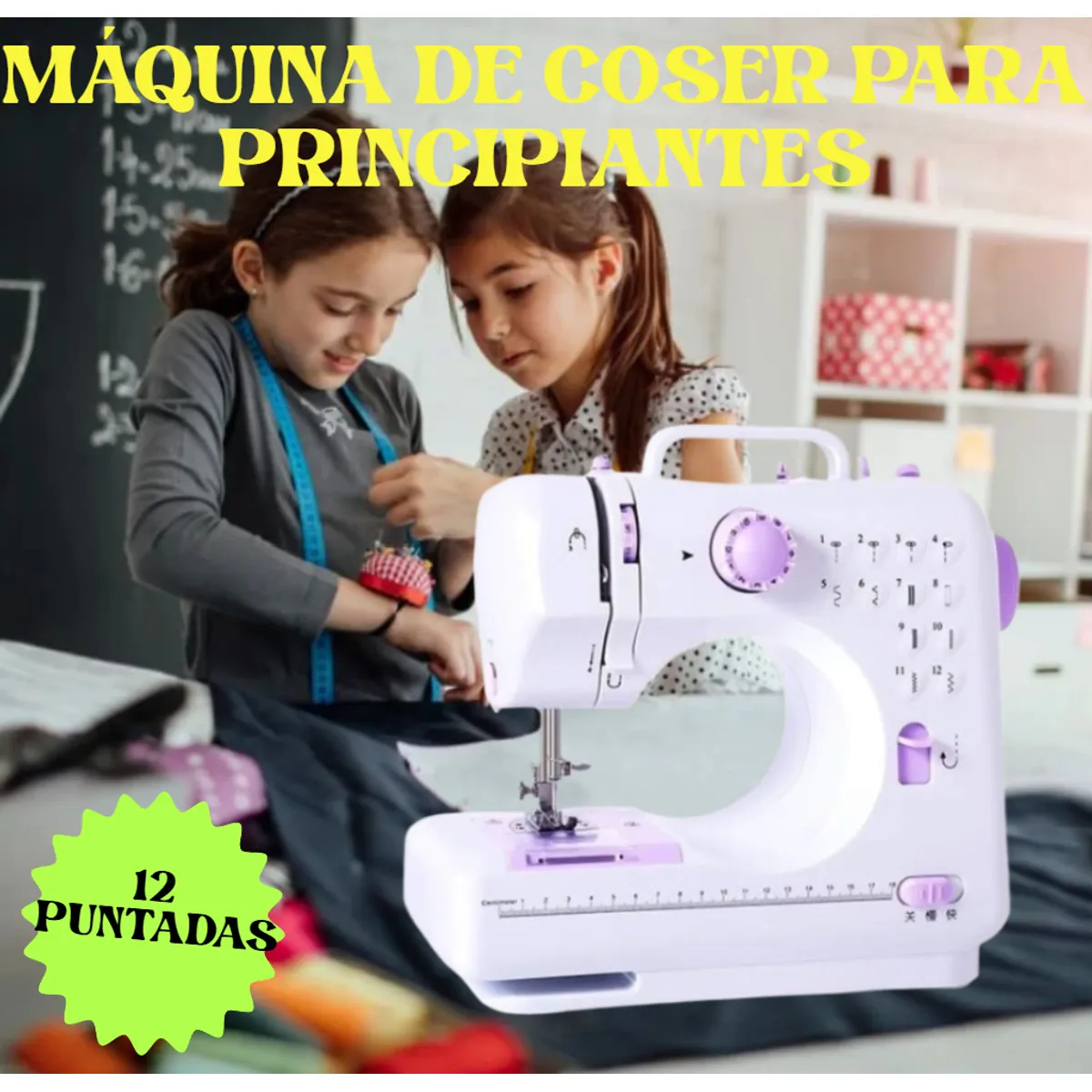 GENERICO - MÁQUINA COSER MULTIFUNCIONAL ELÉCTRICA PRINCIPIANTES