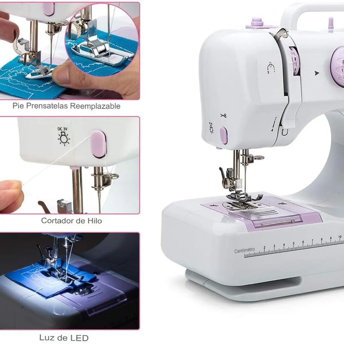 GENERICO - MÁQUINA COSER MULTIFUNCIONAL ELÉCTRICA PRINCIPIANTES