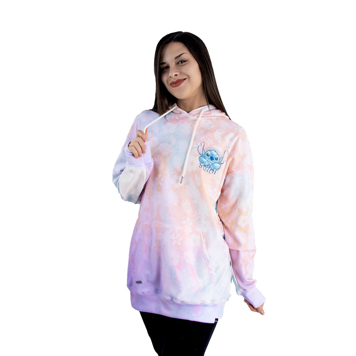 LILO & STITCH - Polera con Capucha Mujer Lilo y Stitch Franela Lavado