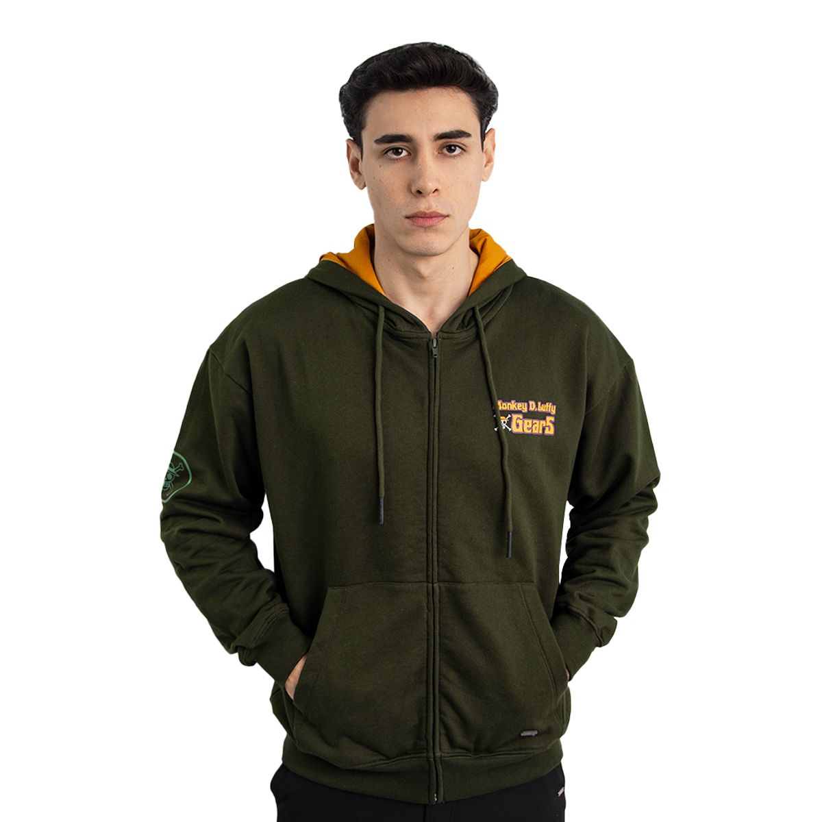 TOEI ANIMATION - CASACA CON CAPUCHA ONE PIECE HOMBRE VERDE MILIAR