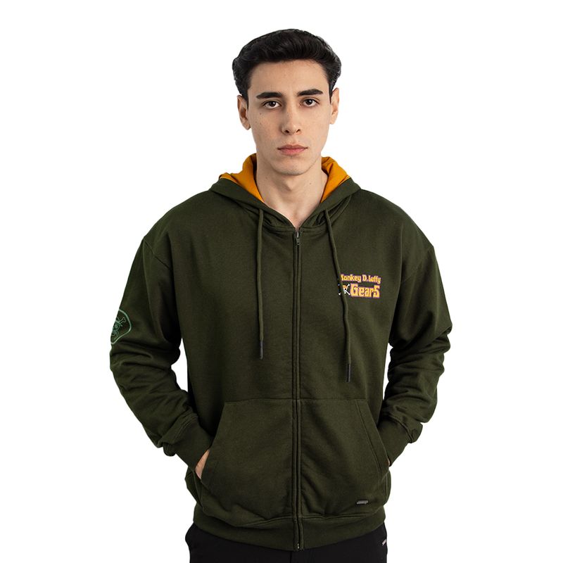 TOEI ANIMATION - CASACA CON CAPUCHA ONE PIECE HOMBRE VERDE MILIAR