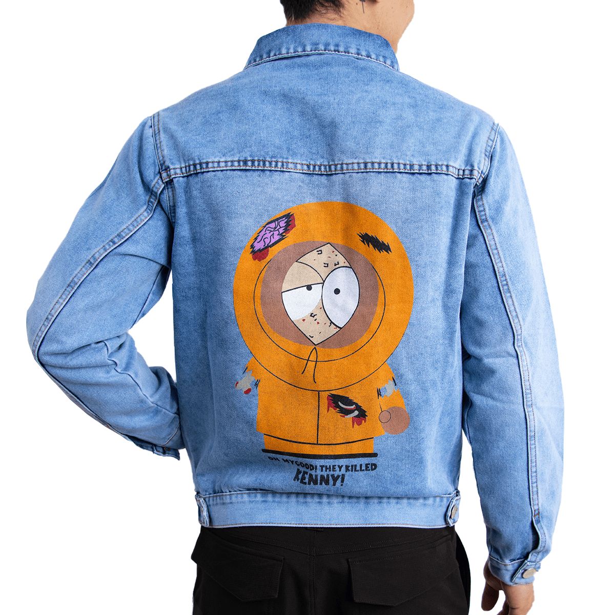 NICKELODEON - Casaca Denim Hombre South Park Color Celeste