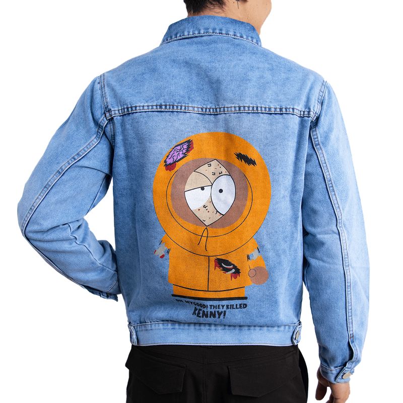 NICKELODEON - Casaca Denim Hombre South Park Color Celeste