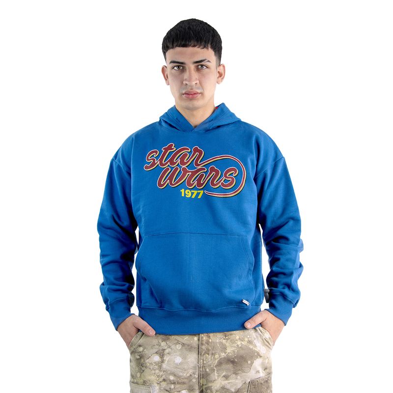 STAR WARS - Polo con Capucha Hombre Star Wars Manga Larga Color Acero