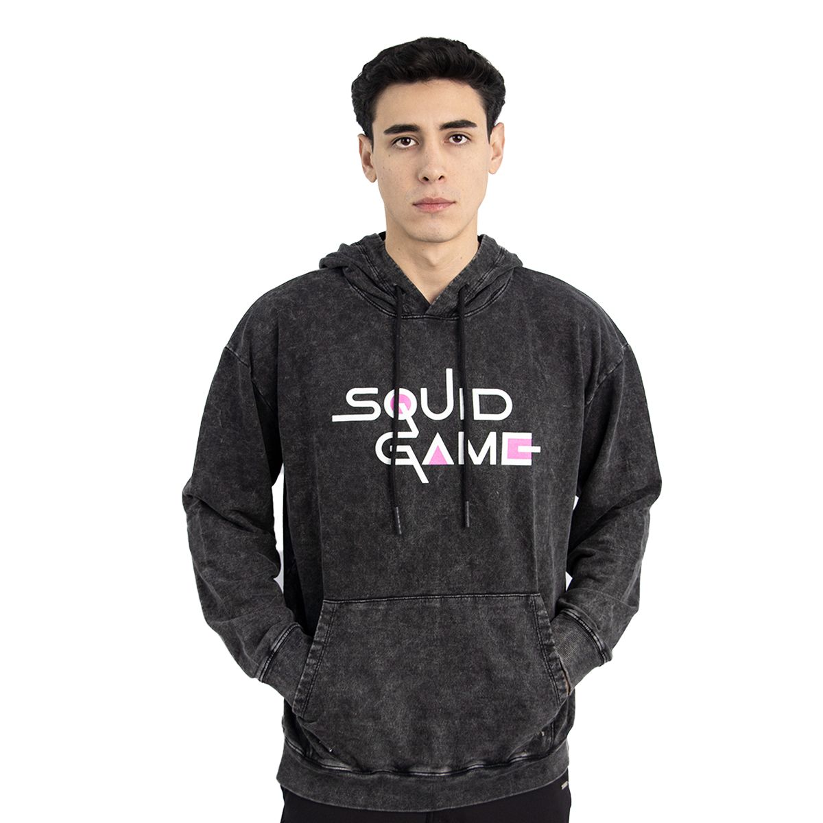 TEXTILES ARVAL - POLERA CON CAPUCHA SQUID GAME HOMBRE MARFIL