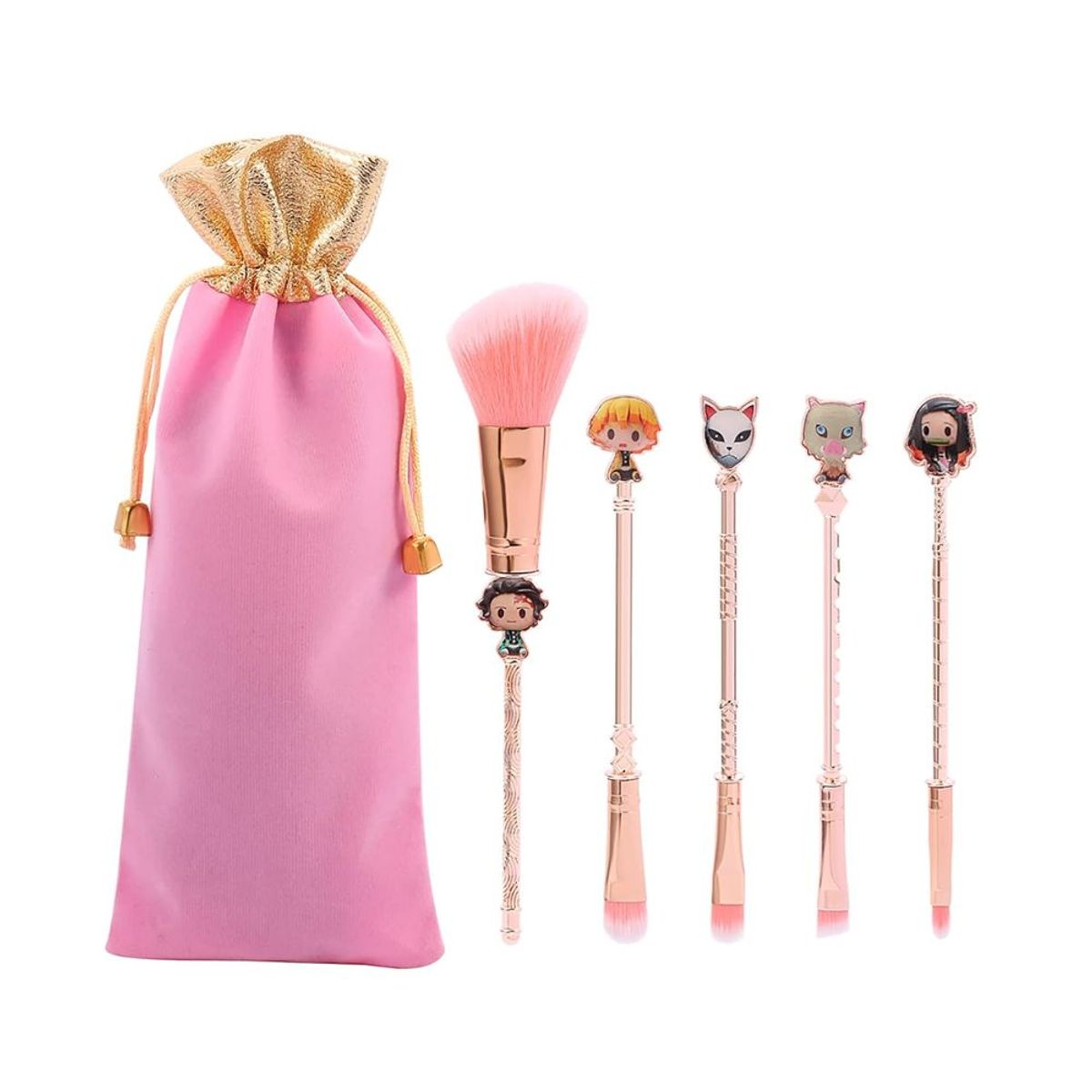 GENERICO - Set de 5 brochas Kimetsu no Yaiba, Demon Slayer