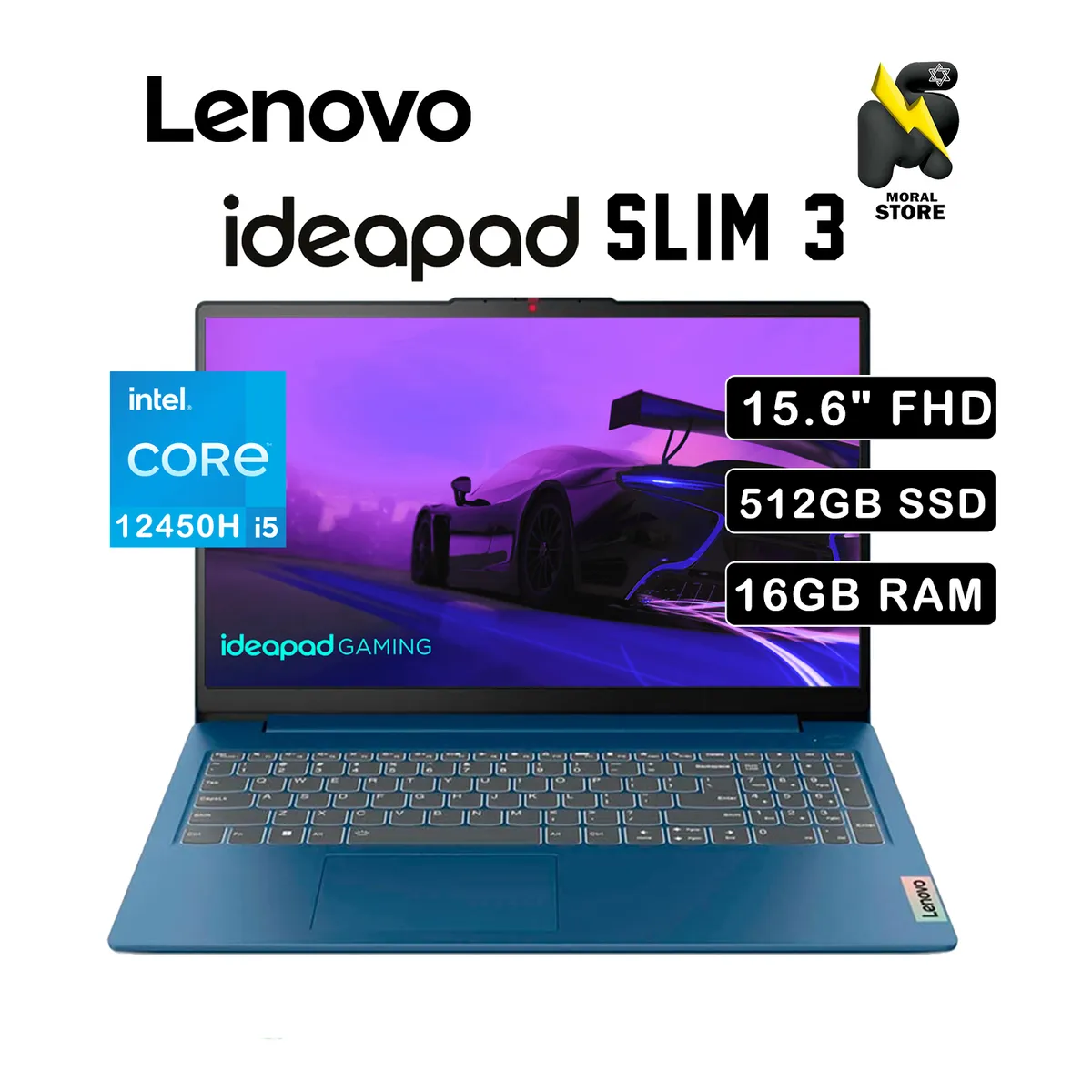 LENOVO - LAPTOP LENOVO IDEAPAD SLIM 3 15IAH8 / INTEL CORE I5-12450H /16 GB RAM /512GB SSD/15.6" FHD