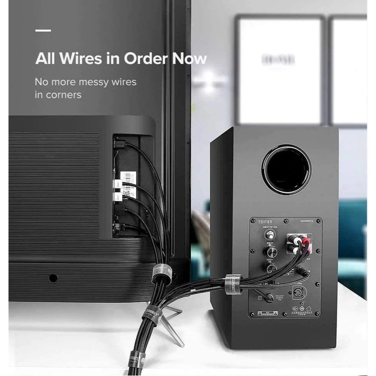 UGREEN - Correa de velcro Ugreen 2m Organizador Nailon Adhesivo LP124 - 40354