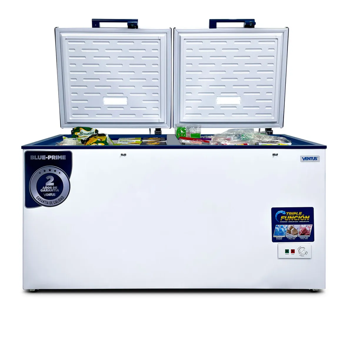 VENTUS - Congeladora Triple Función Tapa dura  2 Puertas de 420 Litros, CTD-420 PRIME - Ventus