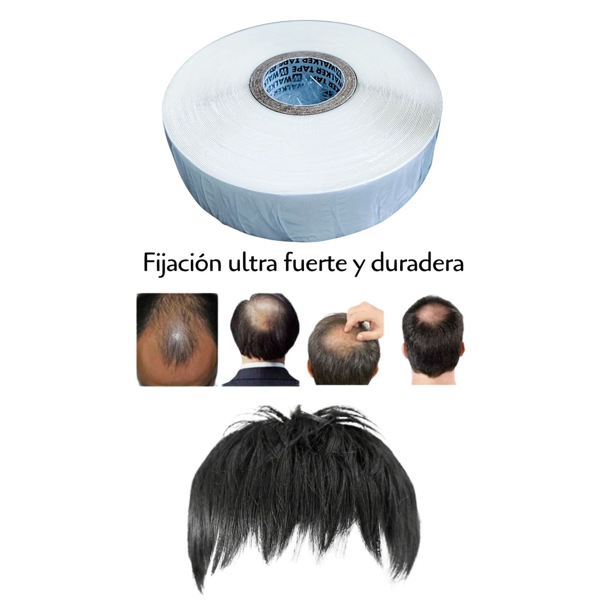 GENERICO - Cinta Walker Tape Ultra Hold 3 4 12 Yardas doble cara extension peluca
