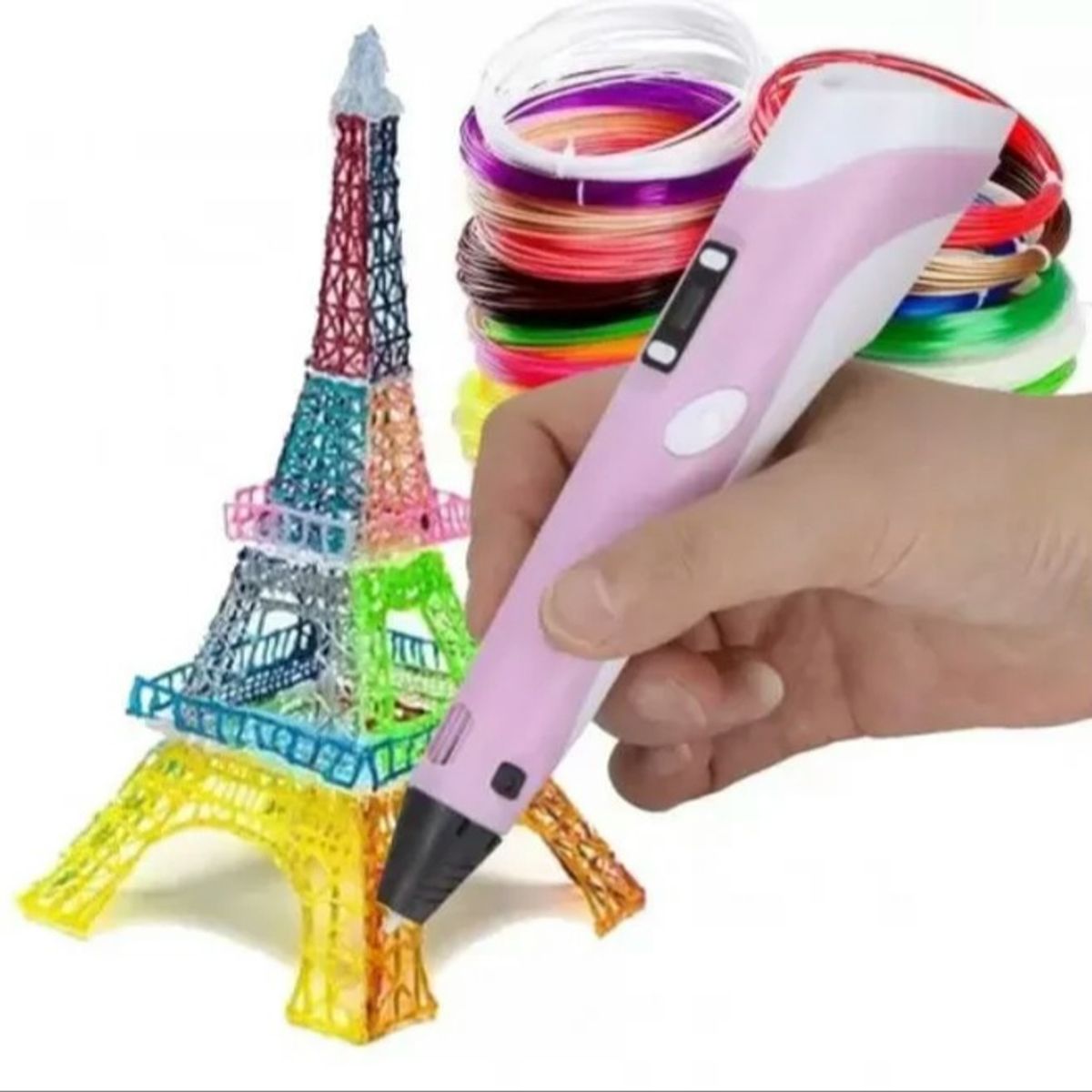 GENERICO - LAPICERO 3D IMPRESION RAPIDA CON FILAMENTO DE COLORES 10M