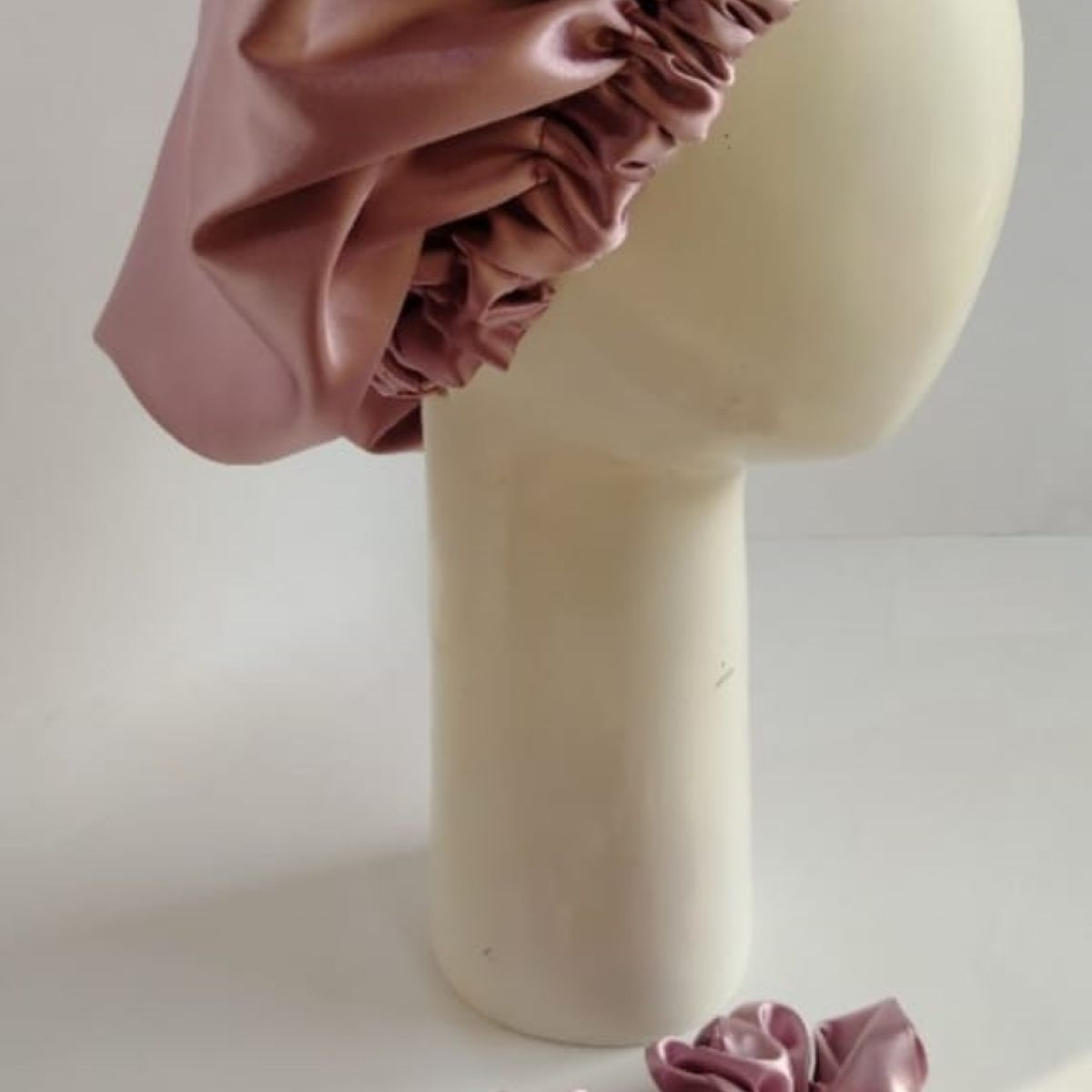 GENERICO - GORRO PARA DORMIR DE SATIN POR LOS DOS LADOS MALVA