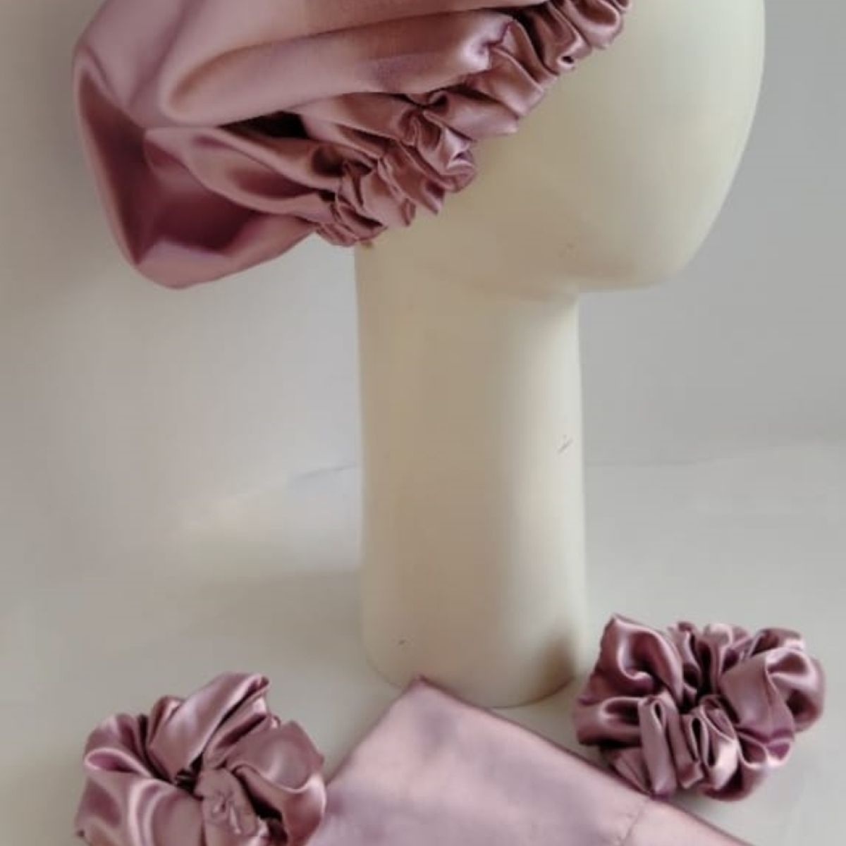 GENERICO - GORRO PARA DORMIR DE SATIN POR LOS DOS LADOS MALVA