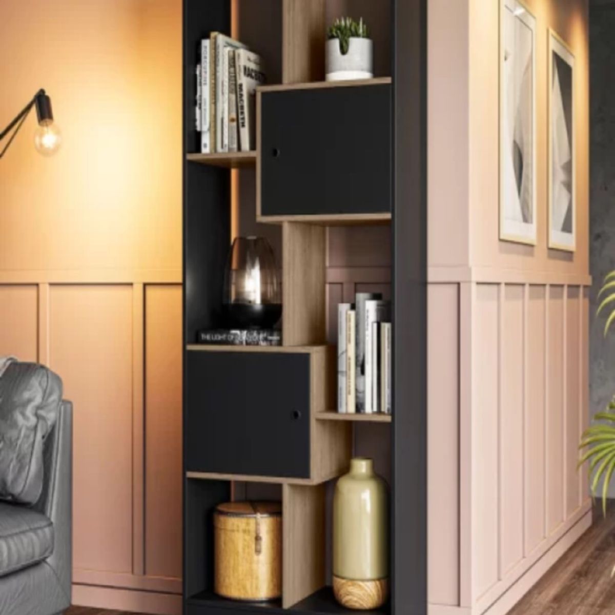 73 EXPERIENCE - Librero Kazem Color Negro & Duna 73 Experience