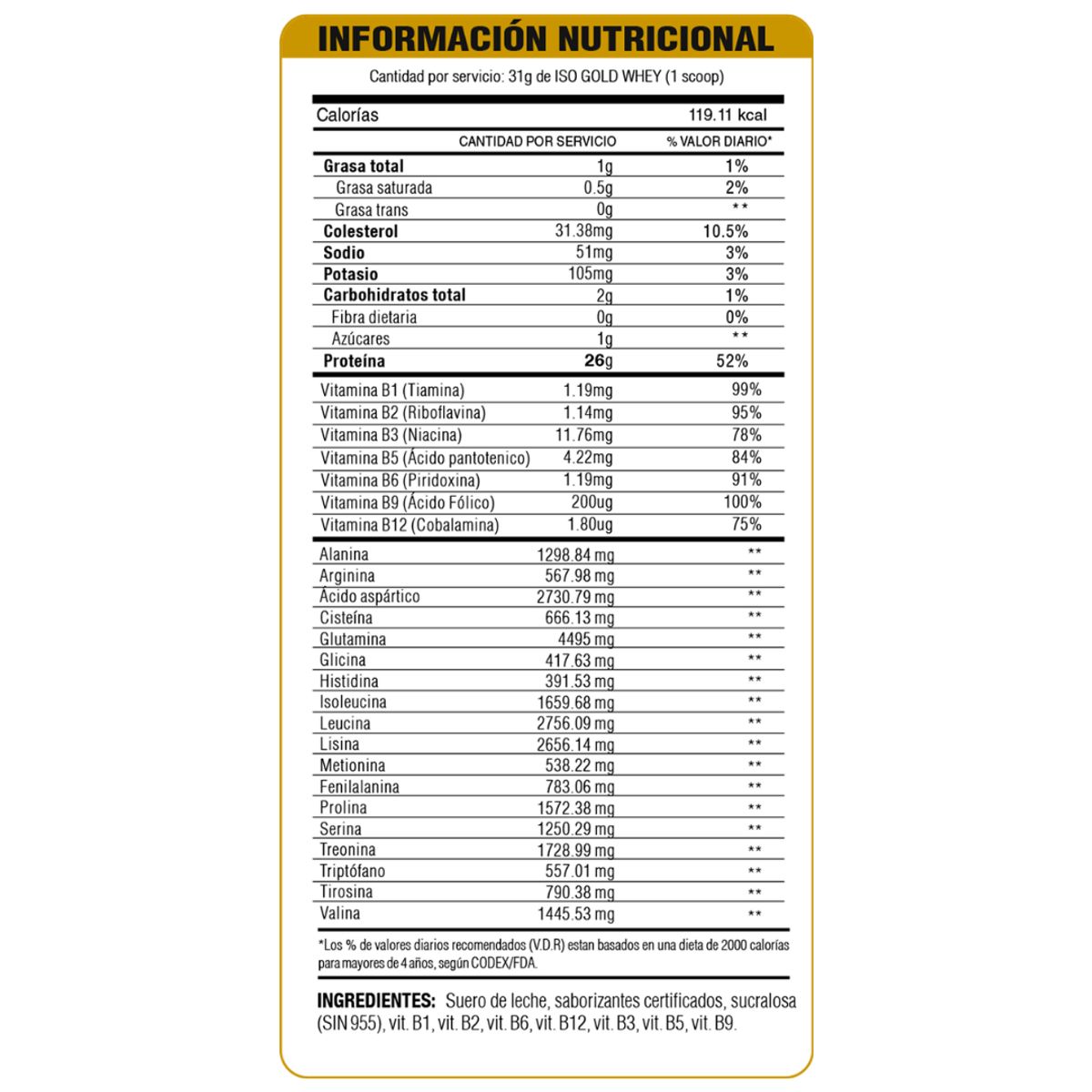 LEVEL PRO - PROTEÍNA ISO GOLD WHEY 1 KG  VAINILLA + PORTAPROTEINA