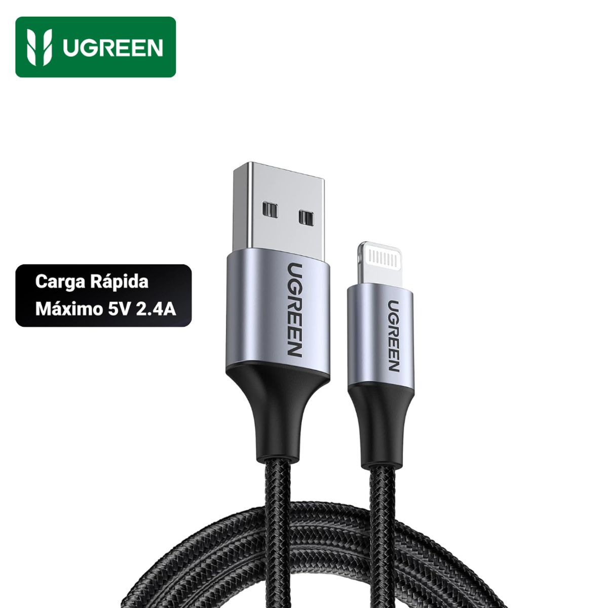 UGREEN - Cable USB a Lightning UGREEN 1 Metro 2A Carga Rápida Compatible iPad