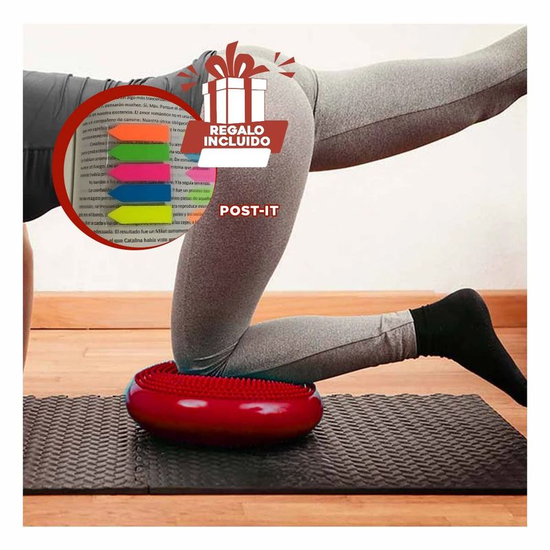 GENERICO - Pack6 Disco de Ejercicio en Rojo Y+Banderitas Adhesivas