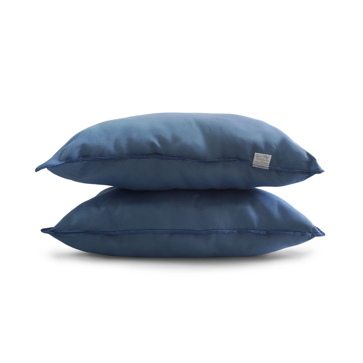 ARLIN TEXTIL - Pack de 2 Almohadas Nuth Microfibra Azul Acero