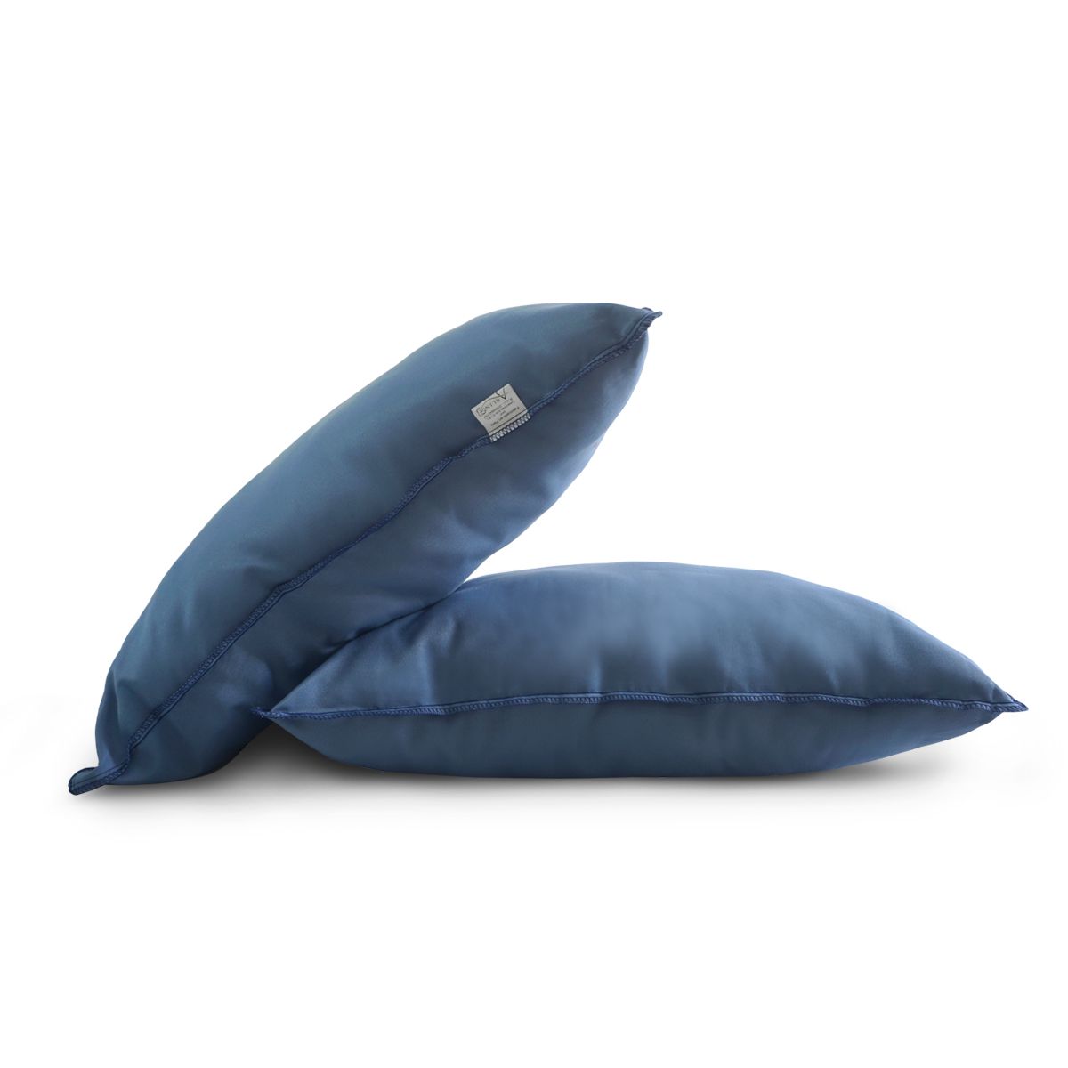 ARLIN TEXTIL - Pack de 2 Almohadas Nuth Microfibra Azul Acero