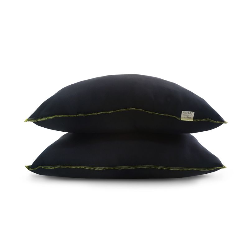 ARLIN TEXTIL - Pack de 2 Almohadas Nuth Microfibra Azul Marino