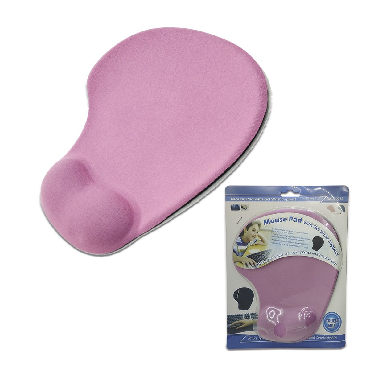 GENERICO - Pad Mouse con Reposa Muñeca Gel color Rosado