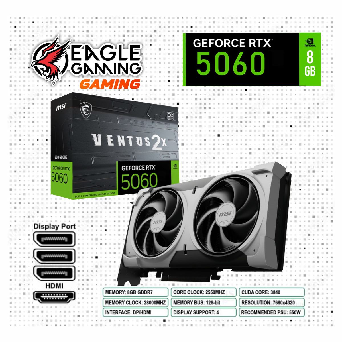 INTEL - Computadora PC Gamer Intel Core i5 12400F RAM 16GB SSD 1TB RTX 5060 8GB