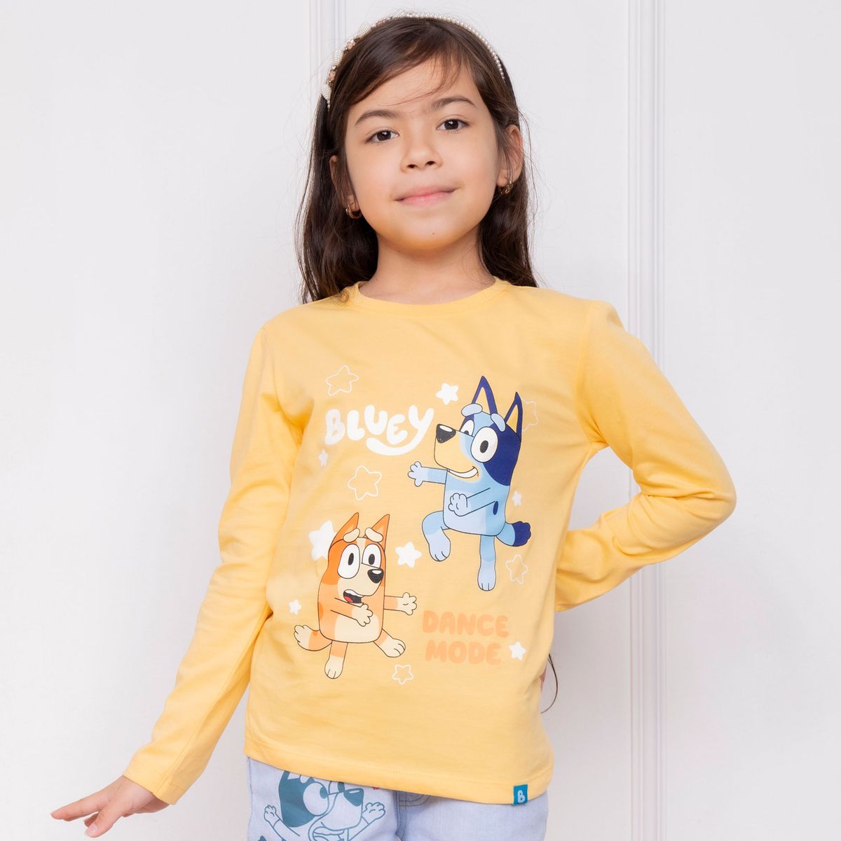 BLUEY - POLO BLUEY NIÑA ML - JERSEY 100% ALGODON