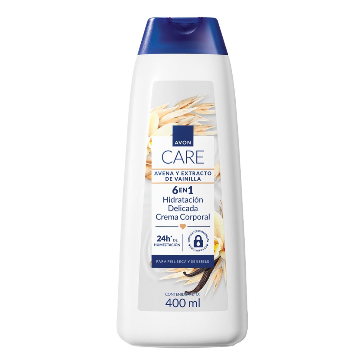 AVON - Hidratante Care 6 En 1 Crema Corporal Avena y extracto de Vainilla 400 ml Avon
