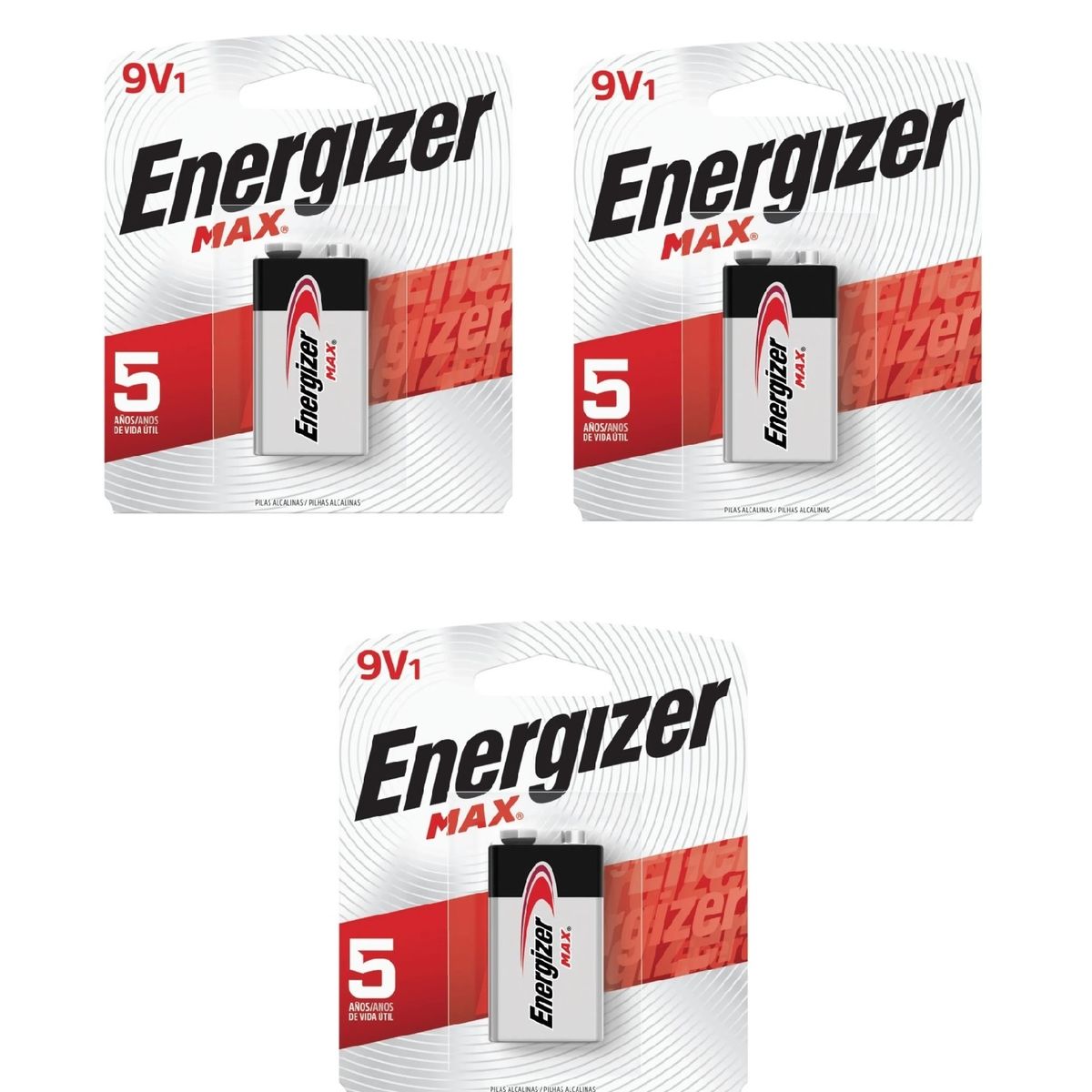 ENERGIZER - Pilas 9 Voltios x3uds Energizer Original