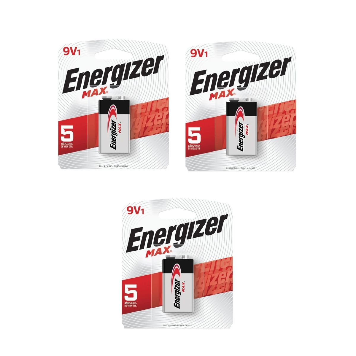 ENERGIZER - Pilas 9 Voltios x3uds Energizer Original