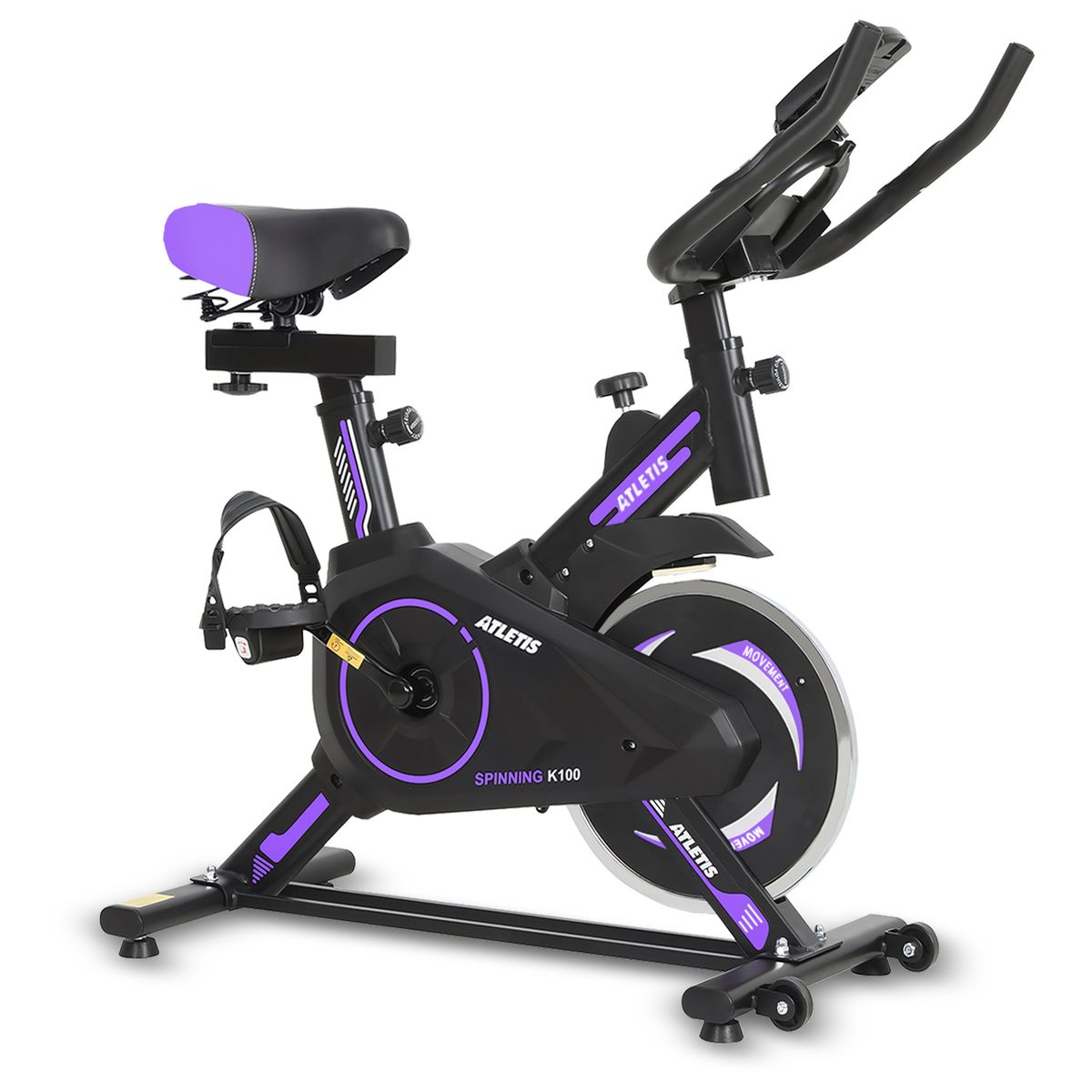 ATLETIS - Bicicleta Spinning K100 Morado