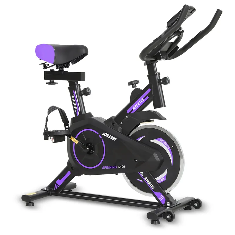 ATLETIS - Bicicleta Spinning K100 Morado
