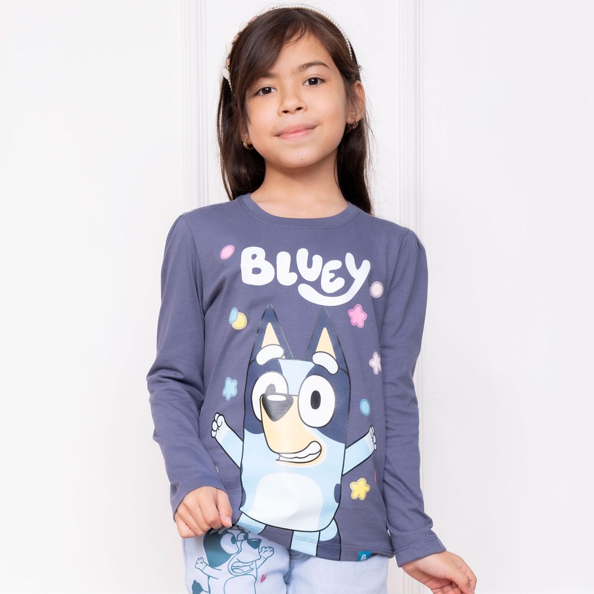 BLUEY - POLO BLUEY NIÑA ML - JERSEY 100% ALGODON