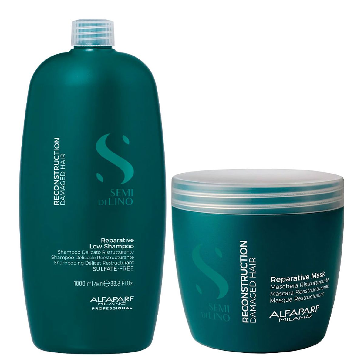 ALFAPARF MILANO - Reparative Low Alfaparf Shampoo 1000 ml + Mascarilla 500 ml